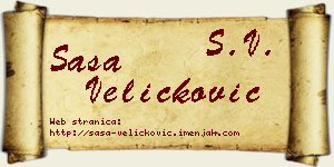 Saša Veličković vizit kartica